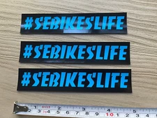 3 pack: SE Bikes Life 5" x 1" sticker - black & blue