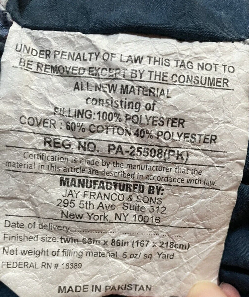 CANNON BRAND AIRPLANE TWIN SIZE COMFORTER BLUE CHECK REVERSIBLE CHILD KIDS - Image 4 of 4