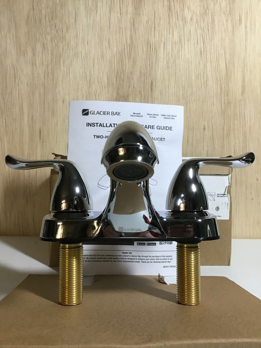 Glacier Bay Constructor 4 inch Centerset Bathroom Faucet Mid-arc