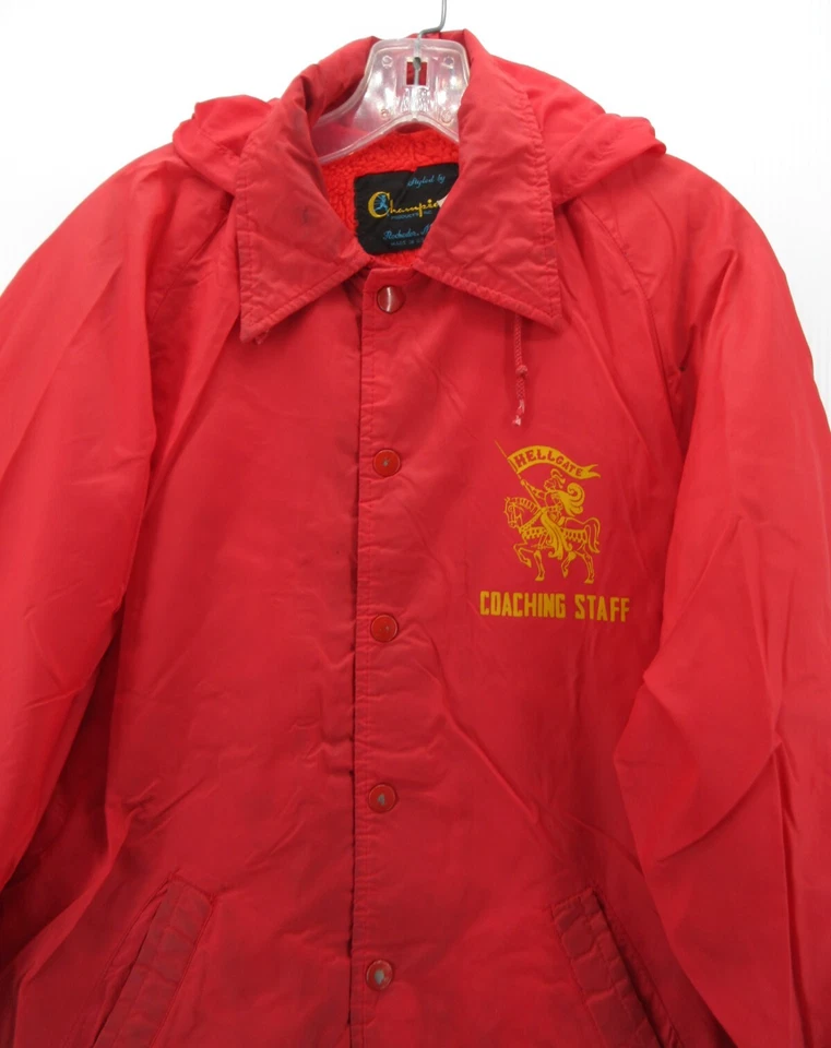 ВИНТАЖНЫЙ чемпион работает человек куртка мужчин средний красный 60-х ветровка пальто США * - Изображение 2 из 4