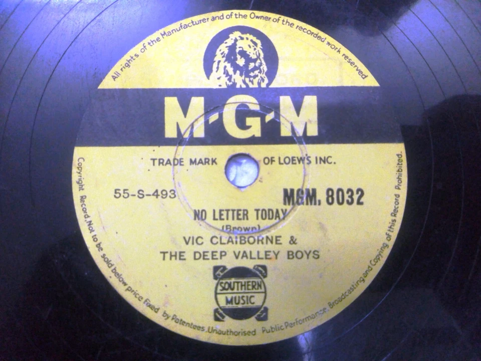 VIC CLAIBORNE DEEP VALLEY BOYS Debbie Reynolds  MGM RARE 78 RPM RECORD  VG+ - Image 2 of 2