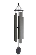 WIND CHIME ALPINE WHISPER ~ Mocha 43" Amish Handmade USA Recycled Bells 