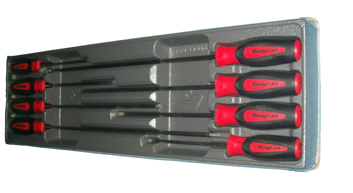 Snap-on Instinct Red Soft Handled 8pc Cabinet Screwdriver Set
