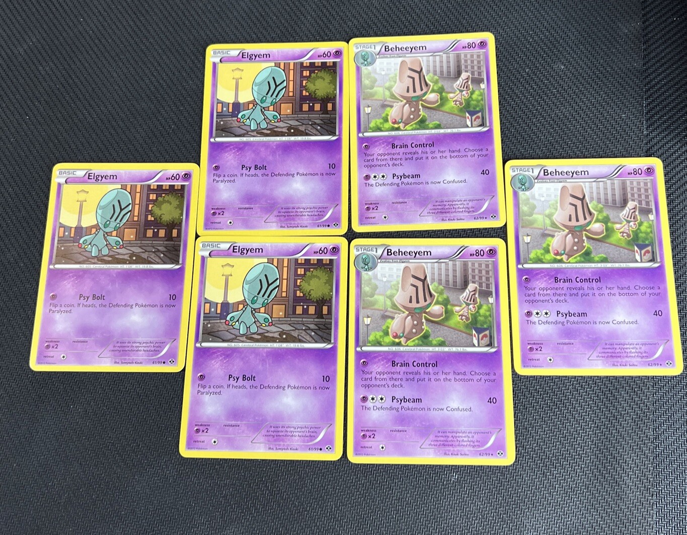Elgyem 61/99 Beheeyem 62/99 Next Destinies Pokemon Card English Non-Holo 6