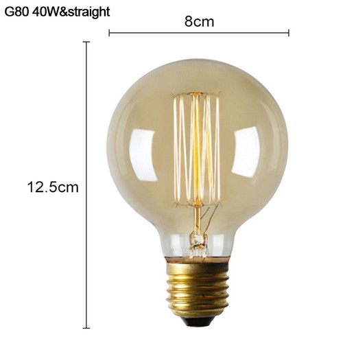 Ball light Screw connector Glass Vintage Retro Bulb Edison Lamp Filament - Picture 25 of 28