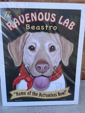🔥 Retro Pets • Krista Brooks Yellow Lab • Labrador Retriever 8x10 Print