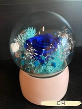 Automatic Rotating Rose Preserved Eternal Flower Glass Music Box Gifts