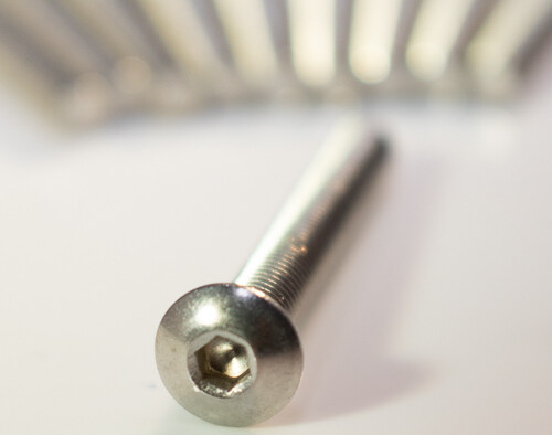 M6 x 1,0 x 12 mm 18-8 Edelstahl Knopfkopfschrauben | Stck 20 | Art.-Nr.: 6025 - Bild 2 von 2