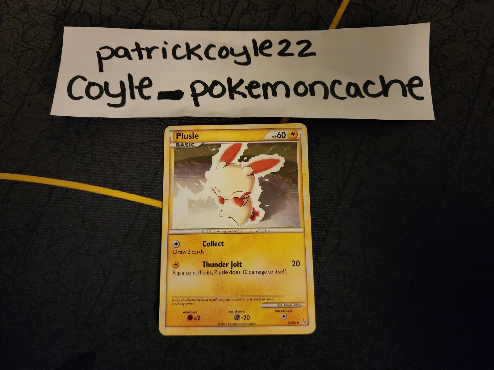 Plusle Uncommon HeartGold & SoulSilver Unleashed 36/95 NM front/LP back