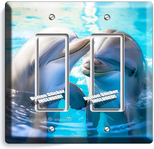 DELFINES NADANDO ENAMORADOS INTERRUPTOR DE PARED PLACA HABITACIÓN DECORACIÓN HABITACIÓN OCEÁNICA HABITACIÓN - Imagen 8 de 34