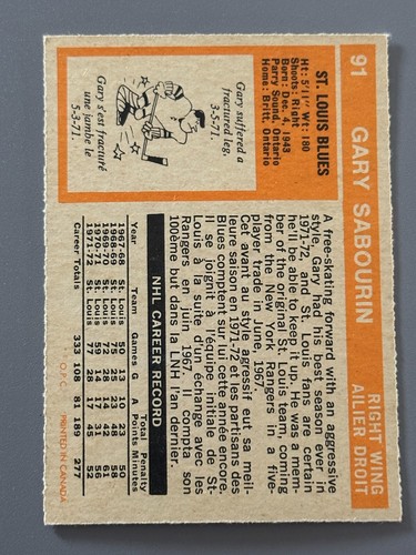 1972-73 NHL O Pee Chee OPC Hockey Cards # 1 - 110 Buy Single Cards - Picture 233 of 269
