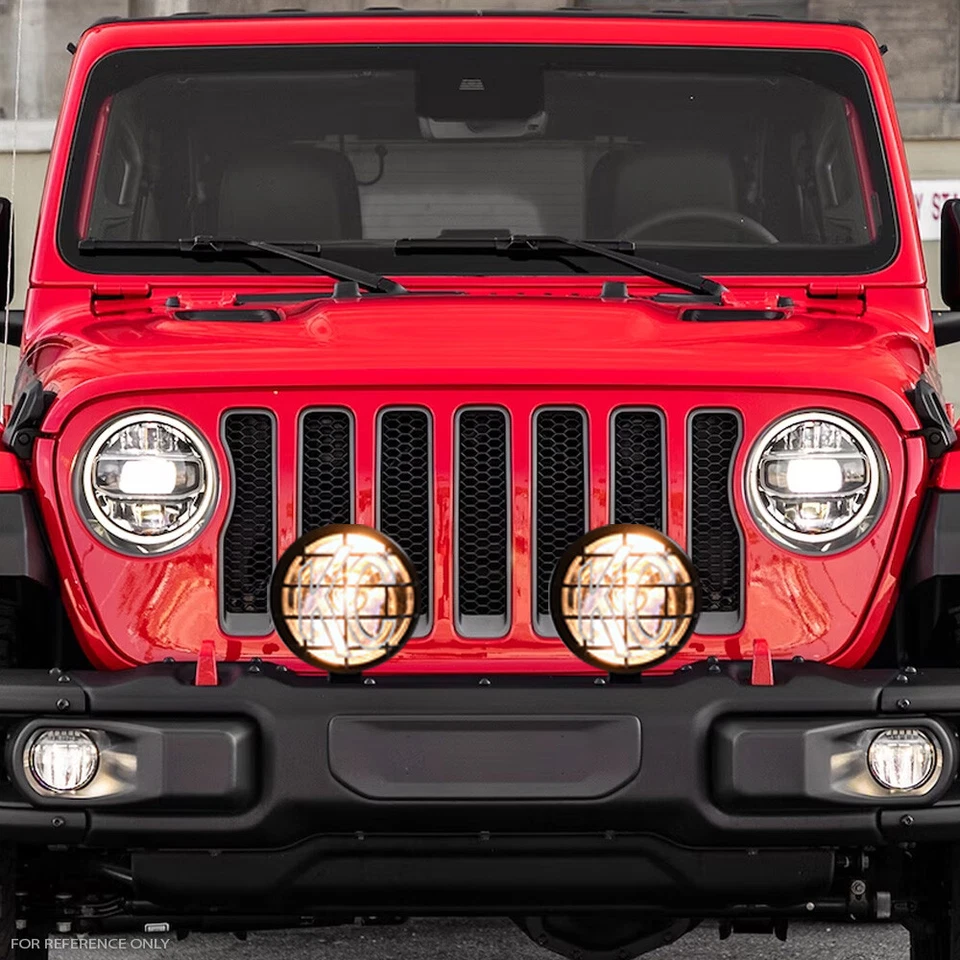 TLAPS KC HiLiTES 100W 6" Apollo Pro Halogen Off-Road Spot Fog Lights+Wiring T18 — 第 2/4 张图片