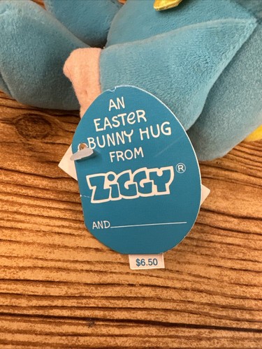 Peluche de colección 1988 American Greetings Ziggy Bunny Easter Hug peluche nuevo con etiquetas - Imagen 6 de 12