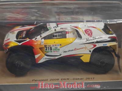 Spark 1/43 2008 peugeot dakar 2017 Resin Diecast Model Car Display Gifts White