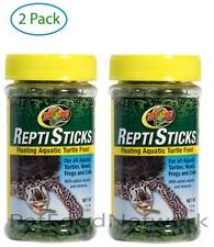 Zoo Med Reptisticks Floating Aquatic Turtle Dry Food 1 oz 2-Pack 