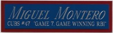 MIGUEL MONTERO CUBS NAMEPLATE FOR AUTOGRAPHED SIGNED BAT-BASEBALL-JERSEY-PHOTO