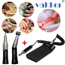 Dental Portable Electric Micro Motor Polisher W/ Contra Angle&Straight Handpiece