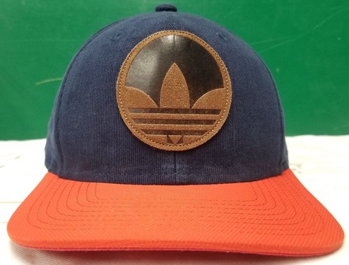 Adidas corduroy snapback cap hat navy 