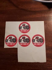 Vintage 1980’s TREND  SCRATCH N SNIFF STICKER Motorcycle GO FOR IT Partial Sheet