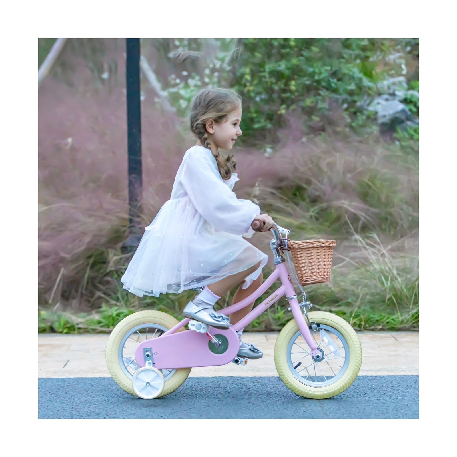 Petimini Girls Bike with Basket for 2-12 Years Old Kids, 12 14 16 18 20 ...