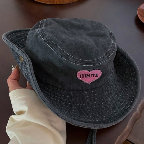 Sweet Pink Love Washed Cowboy Hats Retro Pink Cowboy Hat Outdoor Camping - Picture 14 of 18