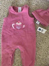 Baby Gap Newborn Fleece One Piece and Cap