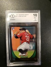 Jose Altuve 2011 Bowman Draft #11 ROOKIE CARD Graded BCCG 10 GEM MINT MVP