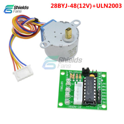 12V Stepper Motor 28BYJ-48 with Drive Test Module Board ULN2003 5 Line 4 Phase
