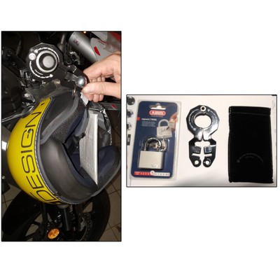 HELMET PROTECTION ANTIFURTO COMBINATO MOTO CASCO LUCCHETTO BLOCCADISCO |  eBay