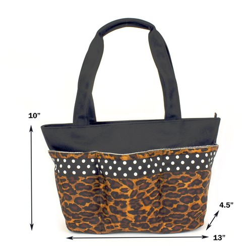 Leopard Print Mommy Shoulder Bag with Diaper Mate - Picture 2 of 8