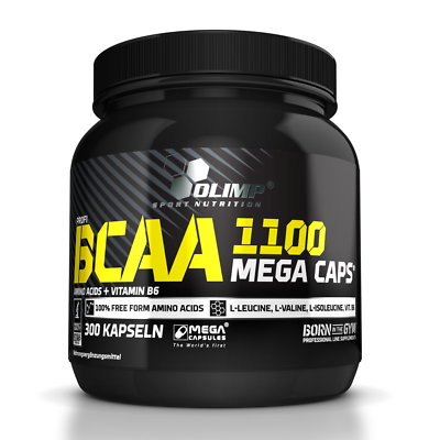 Olimp BCAA Mega Caps 300 Kapseln à 1100 mg 384g Leucin (91,12 /kg)