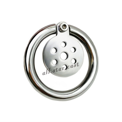 New Stainless Steel Male Chastity Device Flat Cage Men Small Metal Lock Belt