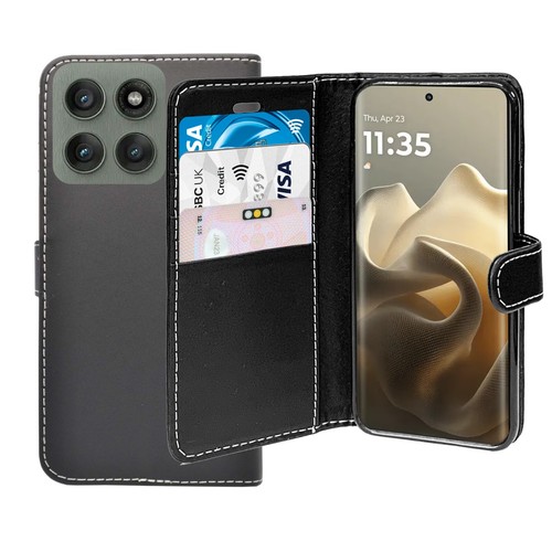 Para Motorola Edge 60 Pro Libro Abatible Billetera Folio Cuero PU Gel Teléfono Estuche Cubierta - Imagen 12 de 48