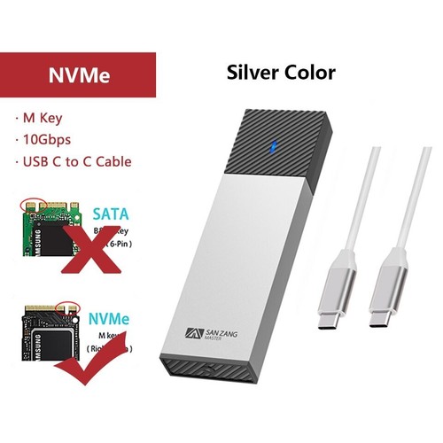 SANZANG NGFF M.2 NVMe SSD Enclosure USB 3.2 Type C External SSD Case for laptop - Afbeelding 15 van 16