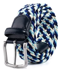 Belt for Men,Woven Stretch Braided Belt for Casual Pants Jean Mens Belts