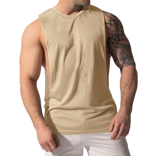 Herren Cut Off Shirts Tak Tops Muskelshirt Bodybuilding Ärmellos Gym T-Shirts - Bild 25 von 33