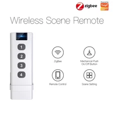 4Key Tuya Zigbee Wireless Scene Remote DIY Smart Home Automation Scenario Switch