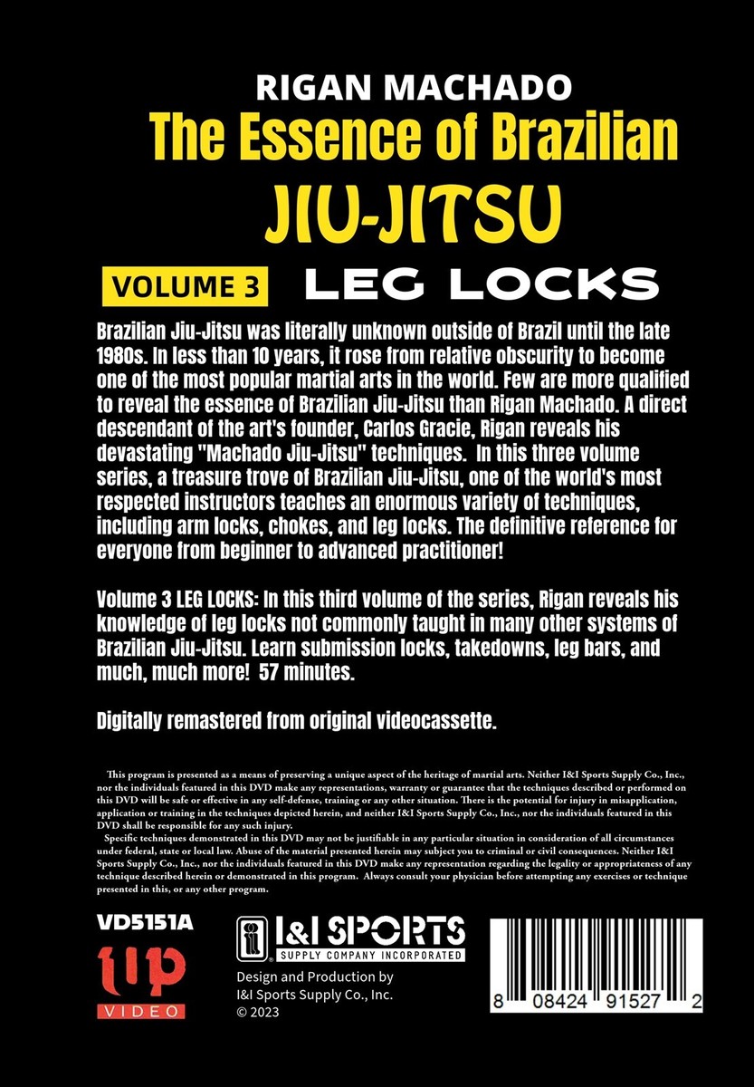 Essence of Brazilian Jiu Jitsu Leg Locks DVD Rigan Machado