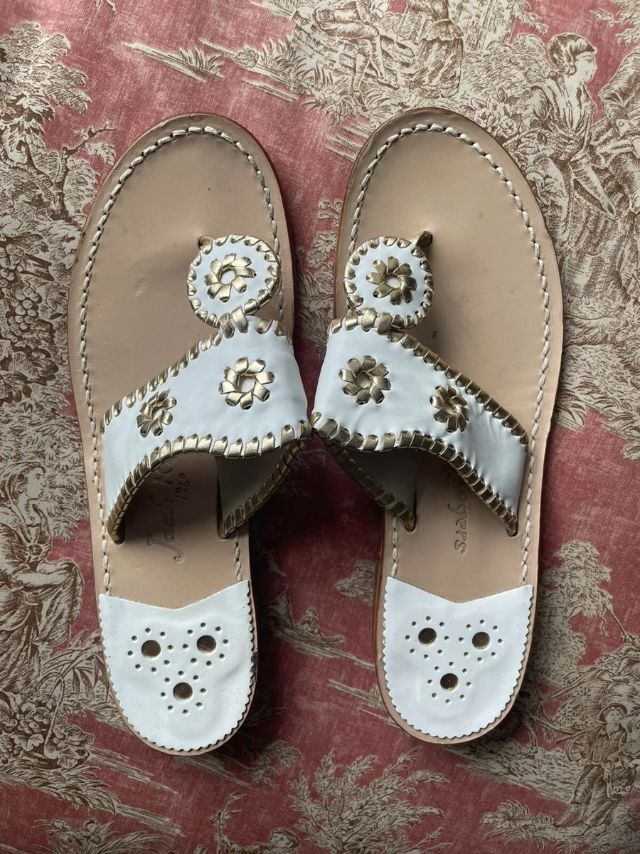 White and hotsell gold jack rogers