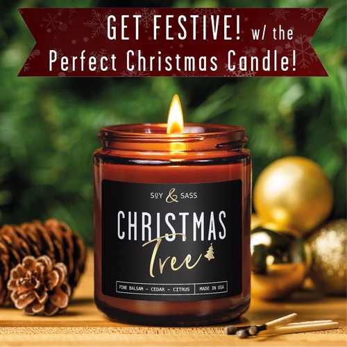 Christmas Tree Candles Christmas Candles Scented - 'Christmas Tree' Candle w/... - Picture 5 of 7