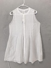 Banana Republic Dress Womens Small Sleeveless Pleated Tencel Blend Lightweight