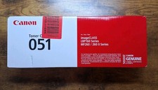 Canon 051 Toner Cartridge, LBP160 Series MF260 / 260 2 Series NEW Sealed 