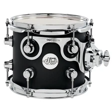 DW Design Series Maple Suspended Tom, 7x8, Black Satin Lacquer w/Chrome Hardware