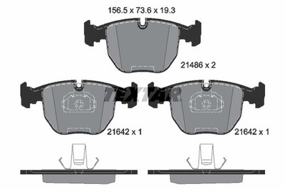2148602 Textar brake pad set, disc brake for Alpina, BMW