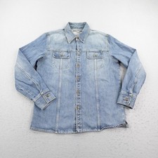 Vintage Marc Jacobs Jacket Mens Large Blue Denim Jean Trucker Button Up Coat USA