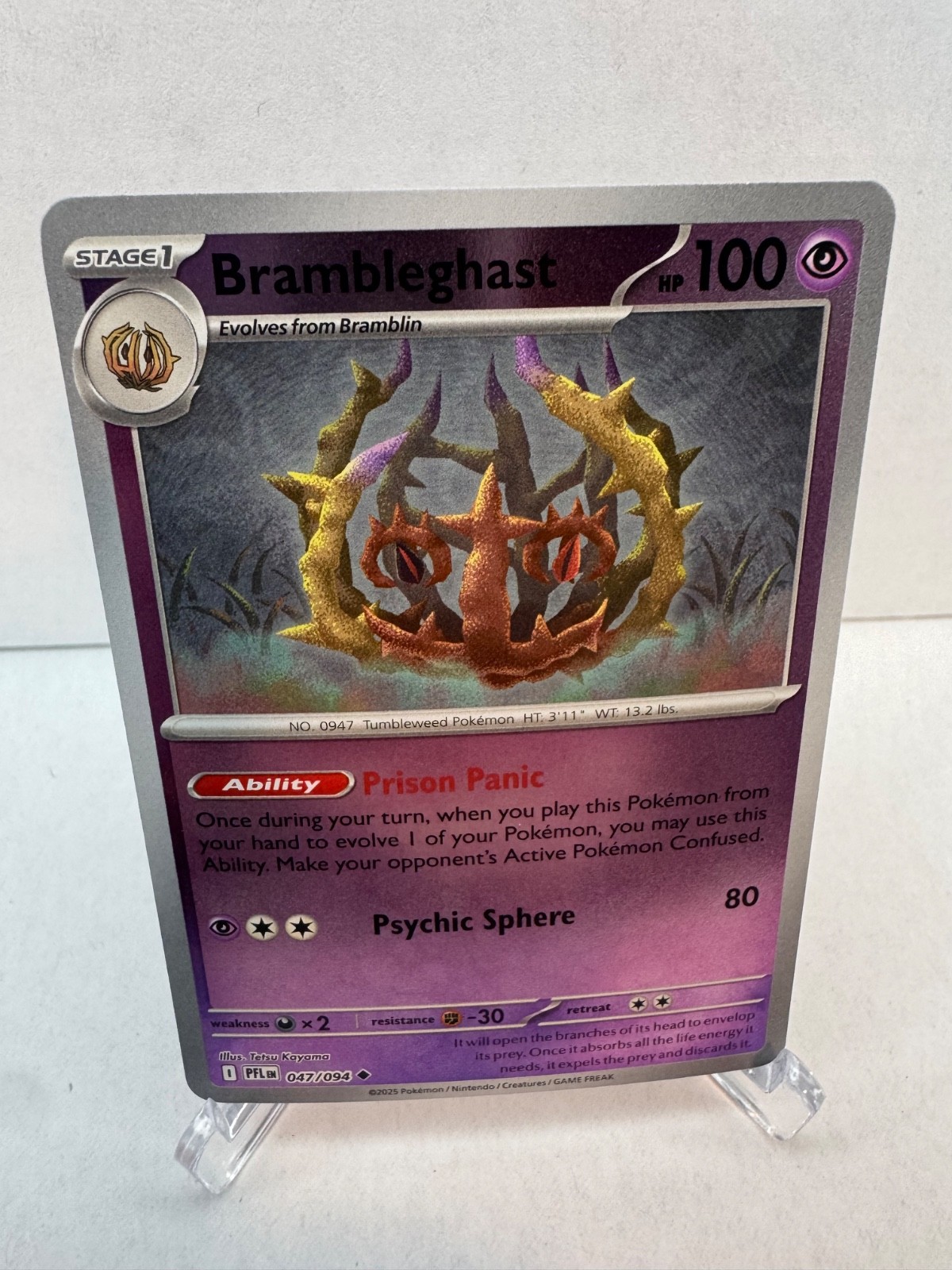 Brambleghast 47/94 - Reverse Holofoil NM - ME: Phantasmal Flames - Pokémon TCG
