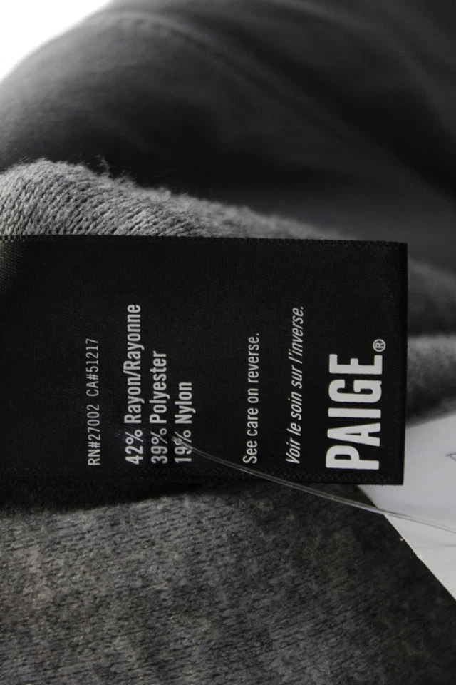 Pantalones deportivos Paige Black Label para mujer plisados delanteros pierna ancha gris talla 10 Foto 4 de 4