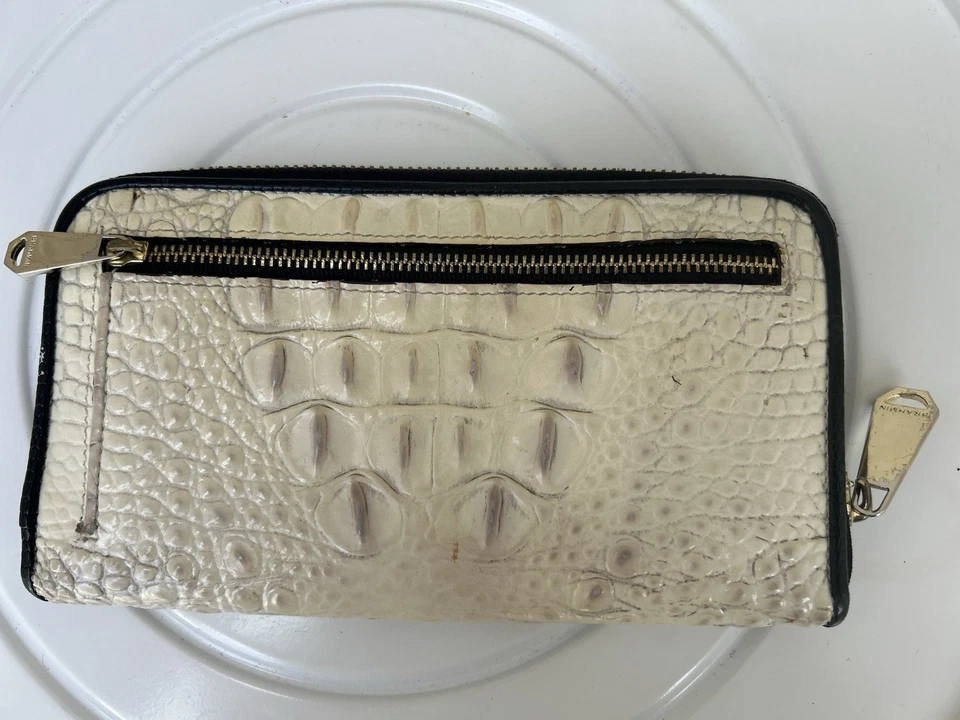 Cartera Brahmin Ady concha de huevo cocodrilo en relieve Melbourne cuero cremallera alrededor Foto 2 de 4