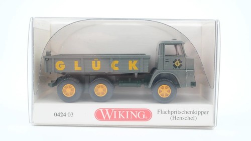Volquete de plataforma plana Wiking H0 042403 Henschel | Condition: Gebraucht