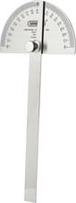 18 round Head Stainless Steel Angle Protractor, 0 to 180 Degrees, 6-Inch Arm
